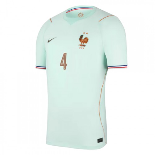 Frankrike Dayot Upamecano #4 Replika Bortatröja VM 2026 Kortärmad